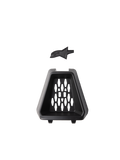 Alpinestars S-M3 hageventil, hjelmtilbehør, sort, officiel reservedel med trapezformet plastikventil med bikubemønster og separat sort Astars logo-indsats, designet til off-road motorcykelhjelme