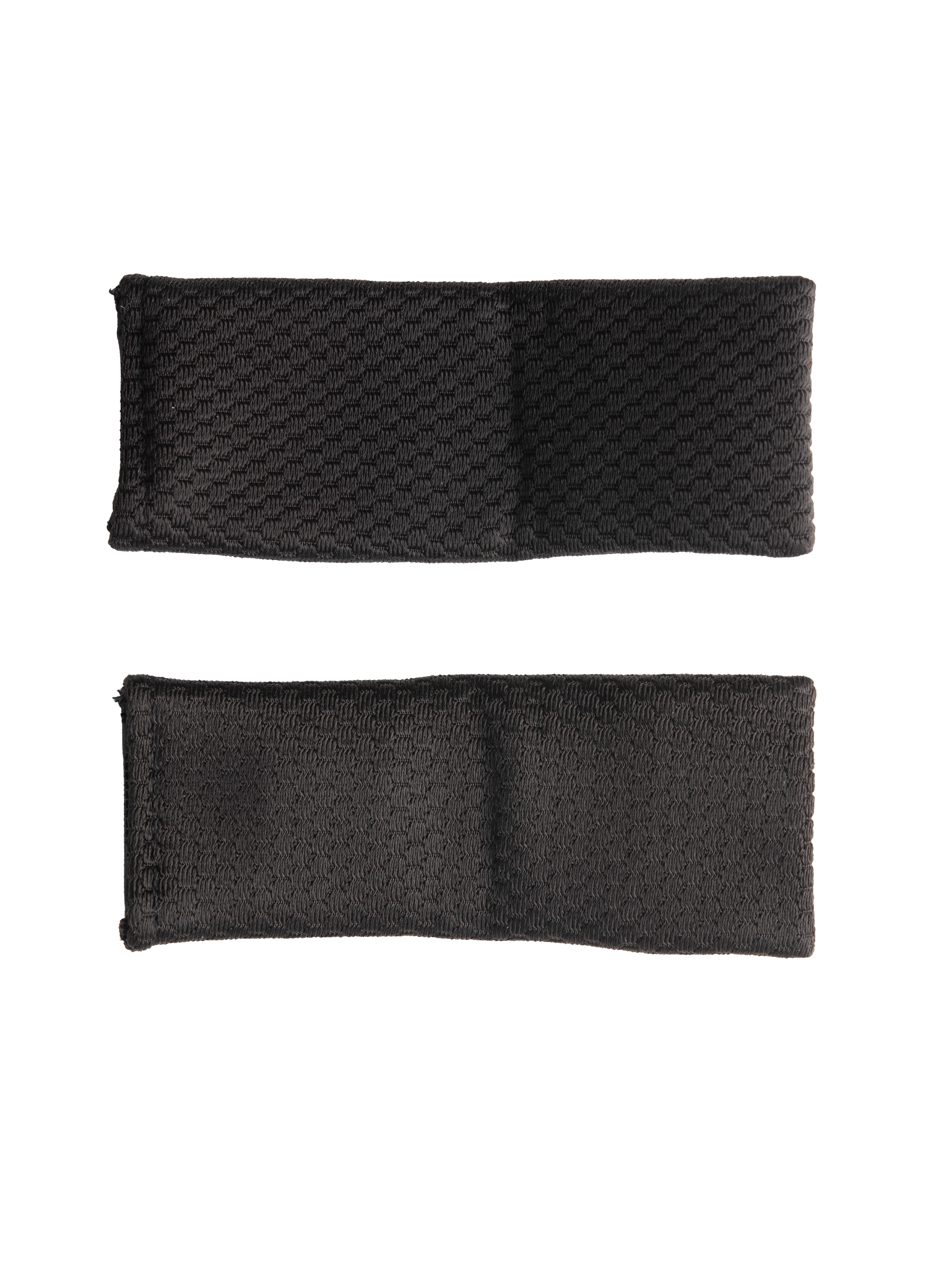 Alpinestars S-M7 Chin Strap Cover Set, Black, replacement covers for motocross helmet chin straps, textured synthetic material, soft-touch fabric for enhanced comfort, shown as a pair of rectangular black pads