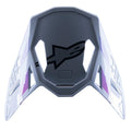 Alpinestars Supertech M10 Daytona 23 LE visir, udskiftningsvisir til motocross, Haze Gray med lilla og hvide detaljer, sort logo på undersiden, letvægts ventileret design til MX-racing