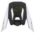 Alpinestars S-M5 Bond visir, tilbehør til hjelm, Silver Yellow Fluo Glossy, mørkegrå midtersektion med gult fluo-logo, sølv sidepaneler med Astars-branding, blank finish, reserveskygge til S-M5 motocrosshjelme