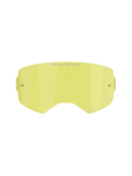 Alpinestars Supertech Clear Lens, udskiftningslinse til motocrossbriller, gul farvetone, med "ONE GOAL. ONE VISION." branding, integrerede tear-off-stifter, gennemsigtig slagfast polycarbonatkonstruktion.