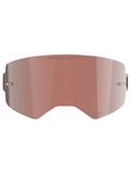 Alpinestars Supertech Mirror Lens, udskiftningslinse til motocrossbriller, Mirror Silver med rødbrun Absolute Vision™-toning, reflekterende overflade med integrerede tear-off-stifter, 'ONE GOAL. ONE VISION.'-gravering og Alpinestars-logo