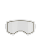 Alpinestars Supertech Dual Pane Roll Off-linse, reservelinse til motocrossbriller, klar, dobbeltlagskonstruktion med synlig grå neoprenforsegling og indhak i siderne til roll-off-film, gennemsigtig slagfast polycarbonat