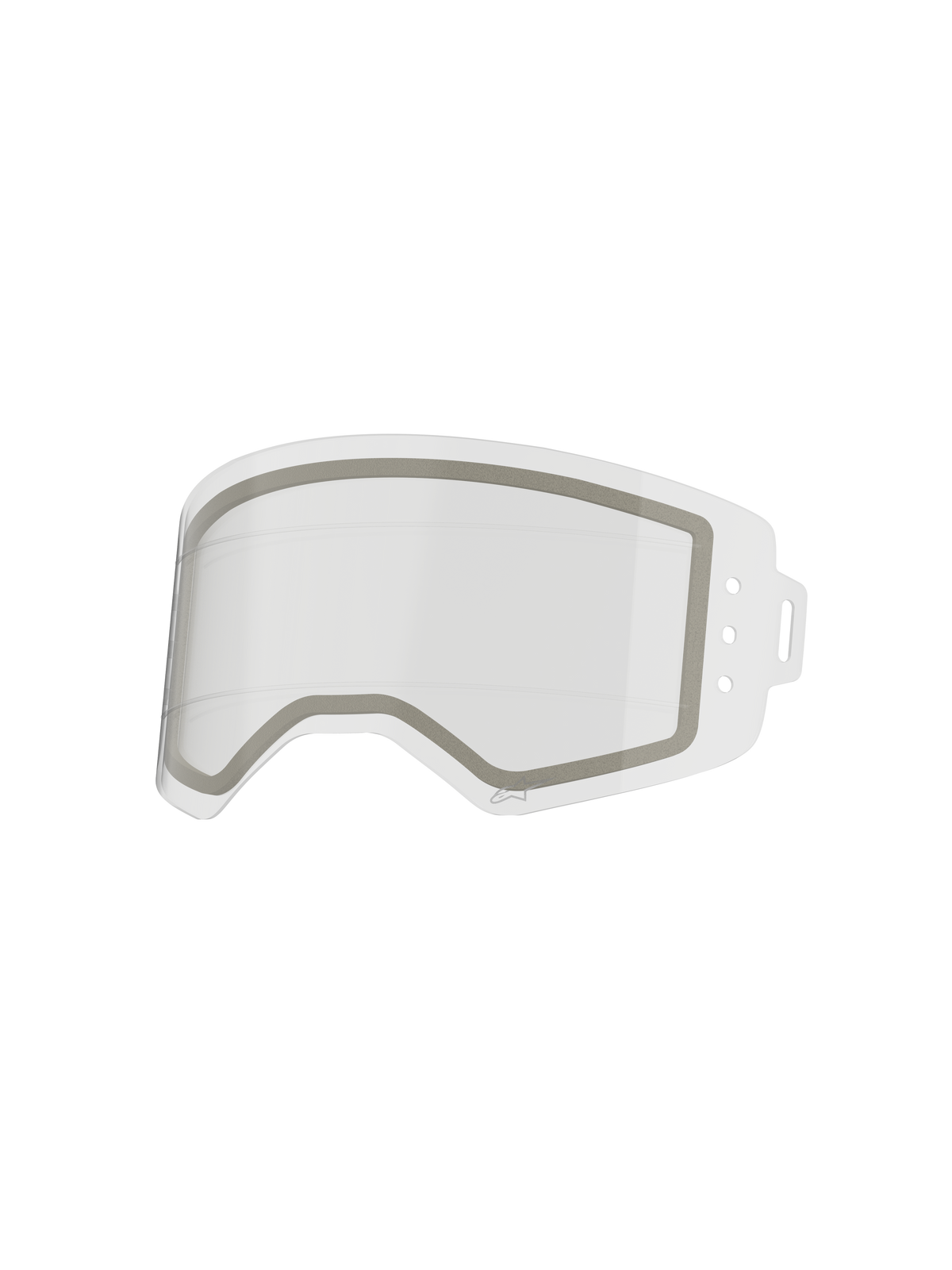 Alpinestars Supertech Dobbeltlags Roll Off Linse, klar erstatningslinse til briller, dobbeltlags dugfri konstruktion med grå neoprenforsegling, integrerede silikone-glidelinjer, fremstillet af slagfast polycarbonat