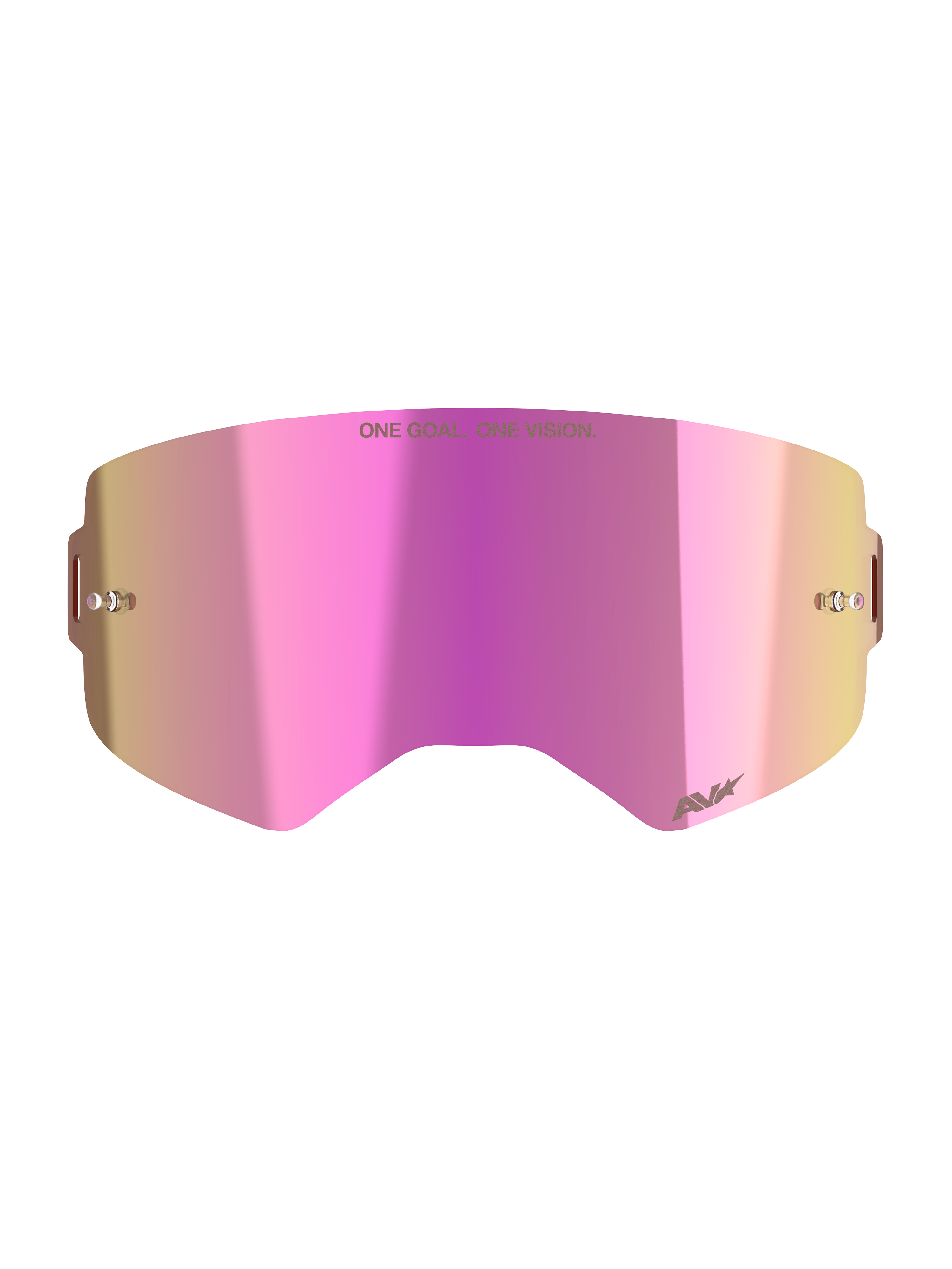 Alpinestars Supertech Mirror Pink linse, MX-goggletilbehør til motocross, spejlende pink med indbyggede tear-off-stolper og anti-dugbelægning, Absolute Vision teknologi