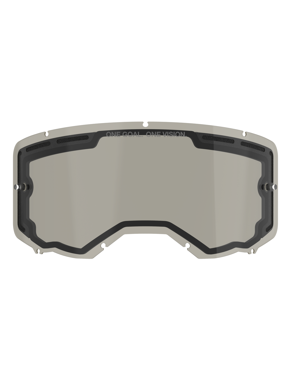 Alpinestars Vision 8-5-3 Dual Pane Lens, Goggle Replacement Lens, Smoke Gray Tint, Curved Polycarbonate with Vents and Integrated Tear-Off Posts, Motocross Accessory