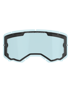 Alpinestars Vision 8-5-3 Dual Pane-linse, lyseblå tonet reservelinse til briller, sort indvendig tætning med "ONE GOAL. ONE VISION." branding, side tear-off-stifter, buet design med topventilation til motocross og off-road kørsel