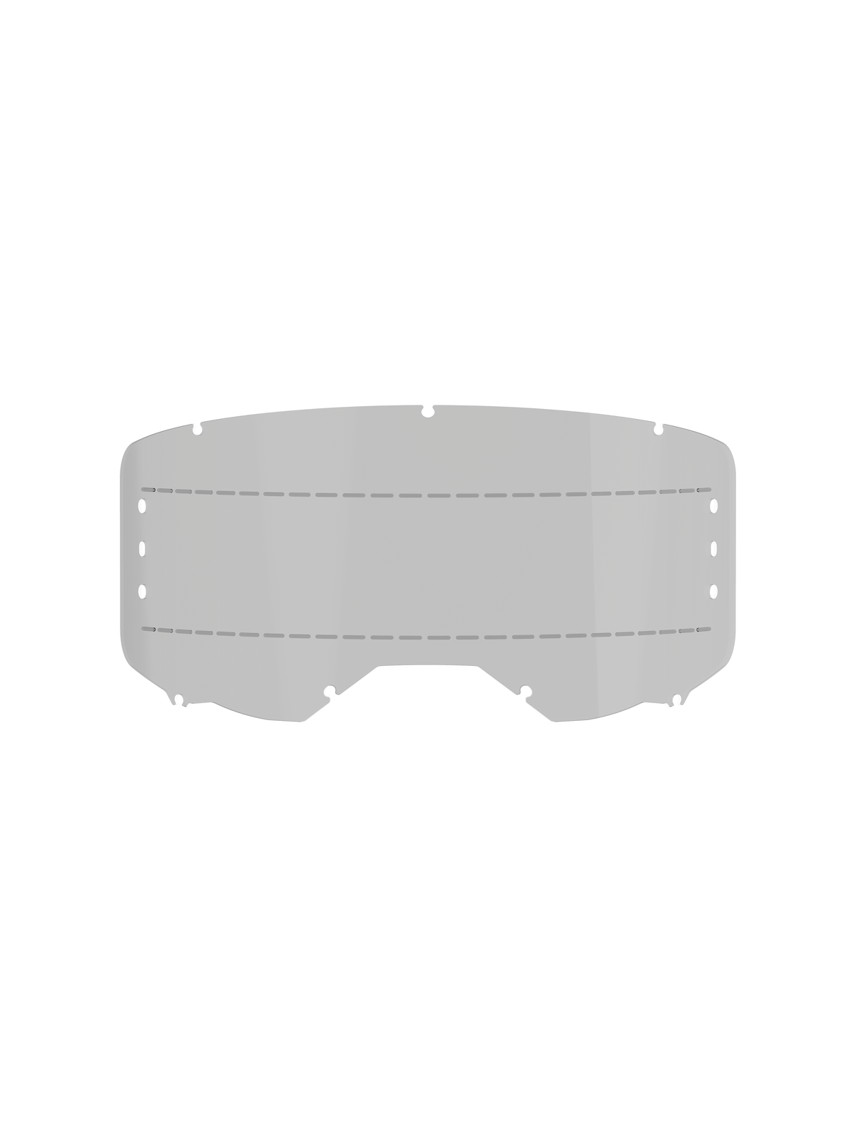 Alpinestars Vision 8-5-3 Roll Off Film, brilletilbehør, røgfarvet, med buet polycarbonatlinse, silikone-glidelinjer, monteringshuller til roll-off-beholdere og anti-dug-belægning til motocross og off-road-racing