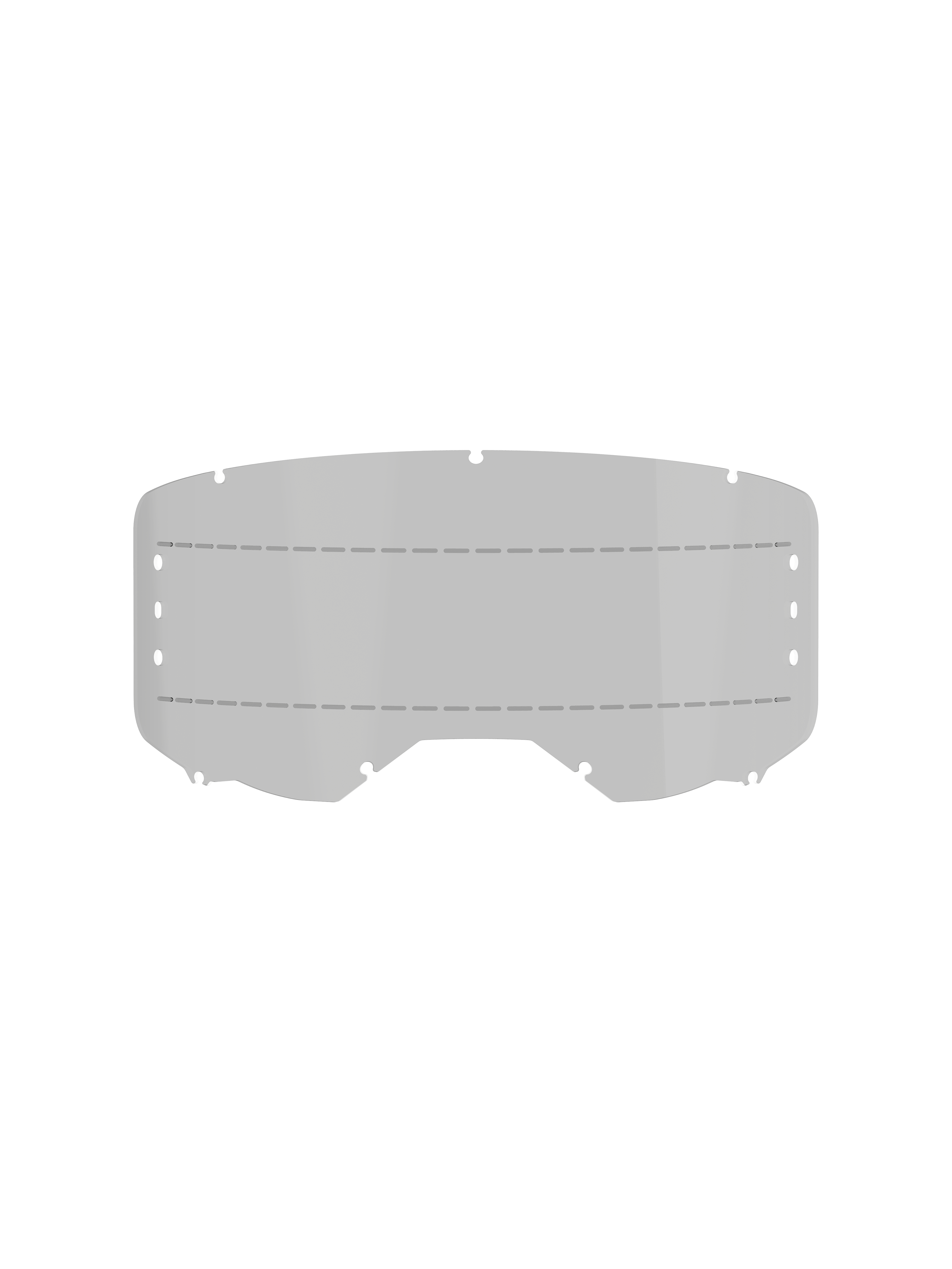 Alpinestars Vision 8-5-3 Roll Off Film, brilletilbehør, røgfarvet, med buet polycarbonatlinse, silikone-glidelinjer, monteringshuller til roll-off-beholdere og anti-dug-belægning til motocross og off-road-racing