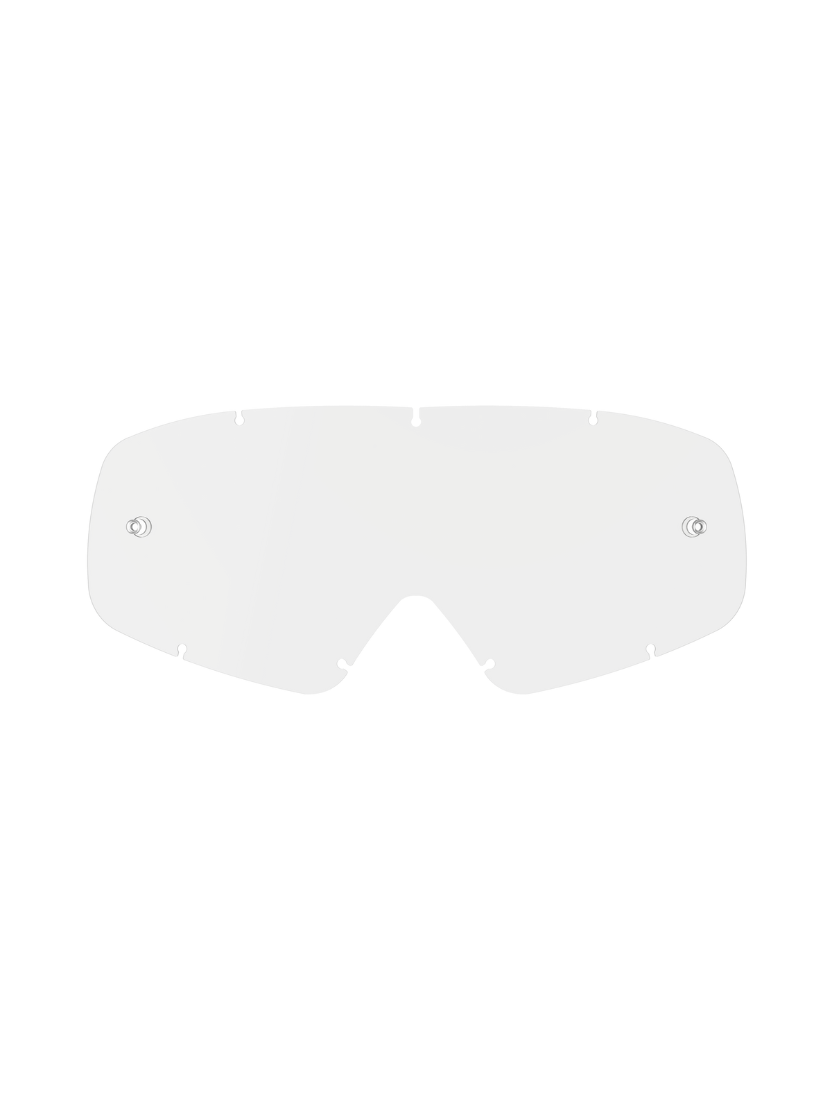 Alpinestars Vision Youth Lens, Clear Replacement Goggle Lens, Transparent Polycarbonate, features integrated tear-off posts and seven keyhole locking notches, anti-fog and dual pane design for youth motocross racing gear