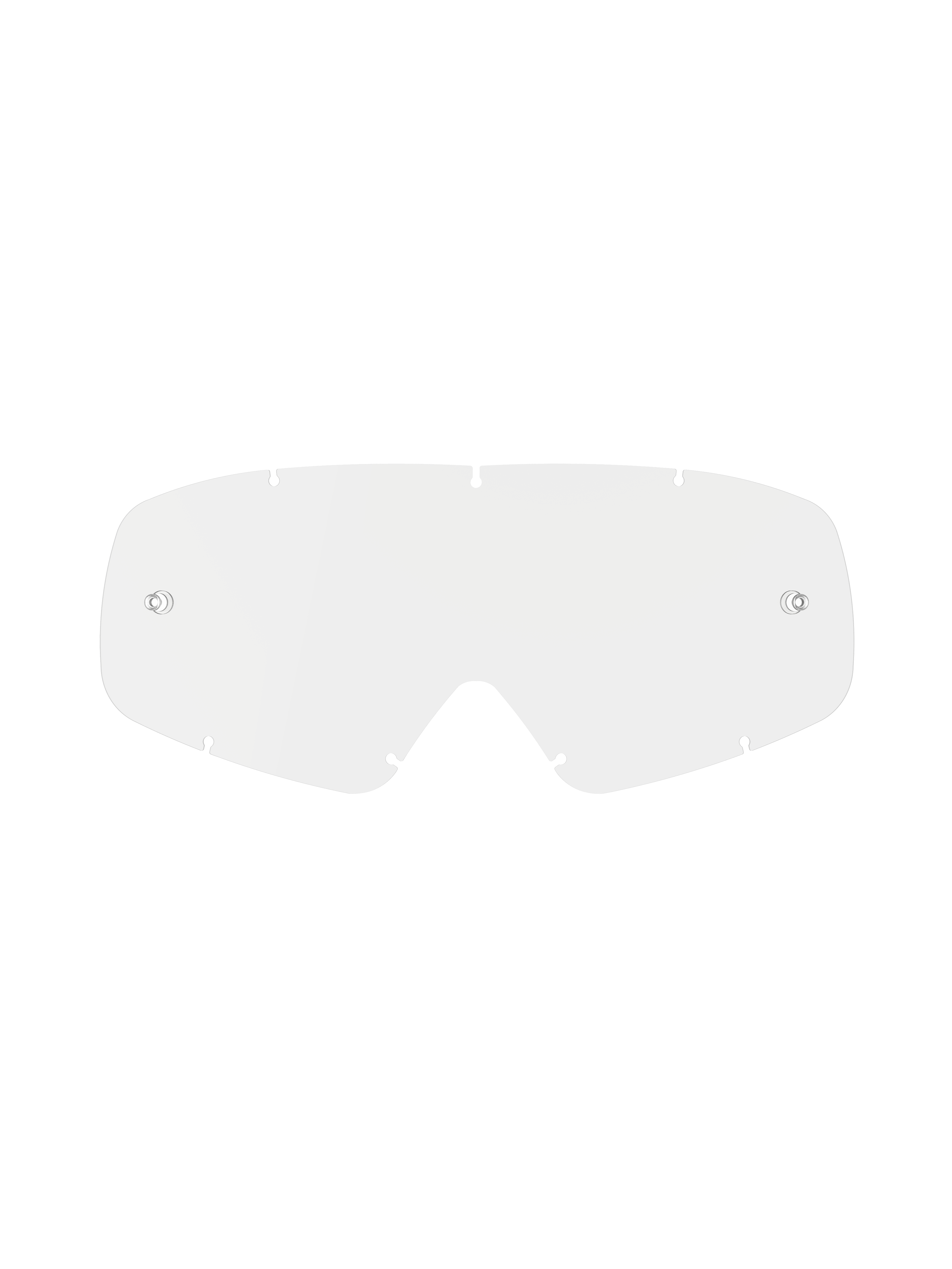 Alpinestars Vision Youth Lens, klar udskiftningslinse til motocrossbriller, gennemsigtig polykarbonat, integrerede tear-off-stifter og syv nøglehuls-låsehuller, anti-dug og dual pane-design, motocross-racerudstyr til unge