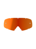 Alpinestars Vision Youth spejllinse, udskifteligt glas til motocrossbriller, Mirror Red med reflekterende orange-rød gradient, integrerede tear-off-poster og monteringshak, buet polycarbonat til off-road racing for unge.