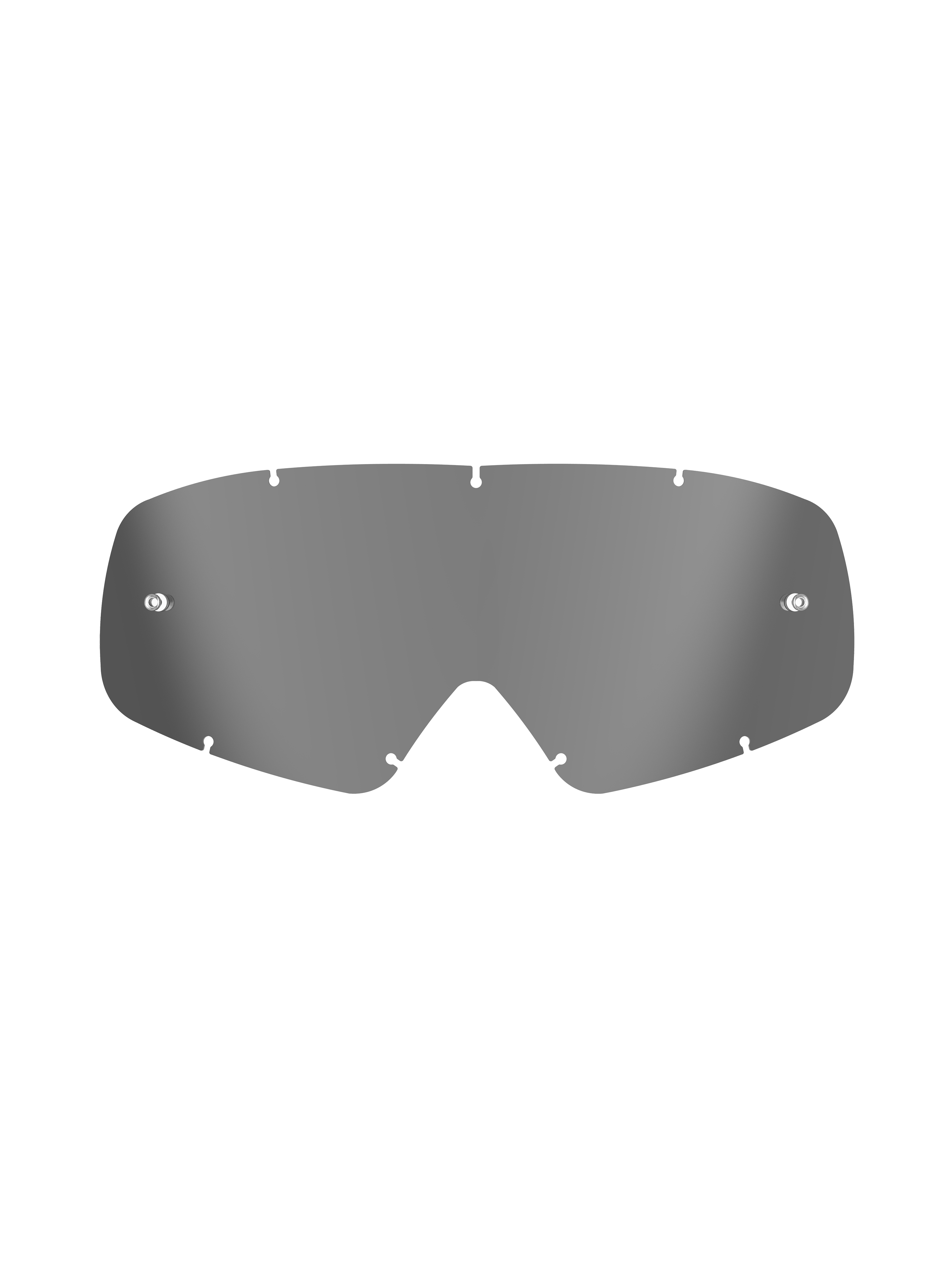 Alpinestars Vision Youth spejllinse, tilbehør til goggles, Mirror Silver, reflekterende grå erstatningslinse i polycarbonat med integrerede tear-off-poster og monteringshakker, designet til motocross-briller til unge