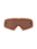 Alpinestars Vision Dual Pane Youth Lens, Copper Rose-tonet reservelinse til crossbriller, dobbeltlags-konstruktion med sort pakning, integrerede tear-off-poster, syv nøglehuls-låsehuller, buet polycarbonat til ungdoms-motocross og off-road racing