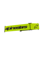Alpinestars Supertech Goggles rem, tilbehør til motocross-briller, gul fluo og sort, med sort Alpinestars-ordmærke og stjernelogo, udskiftningsrem til off-road briller