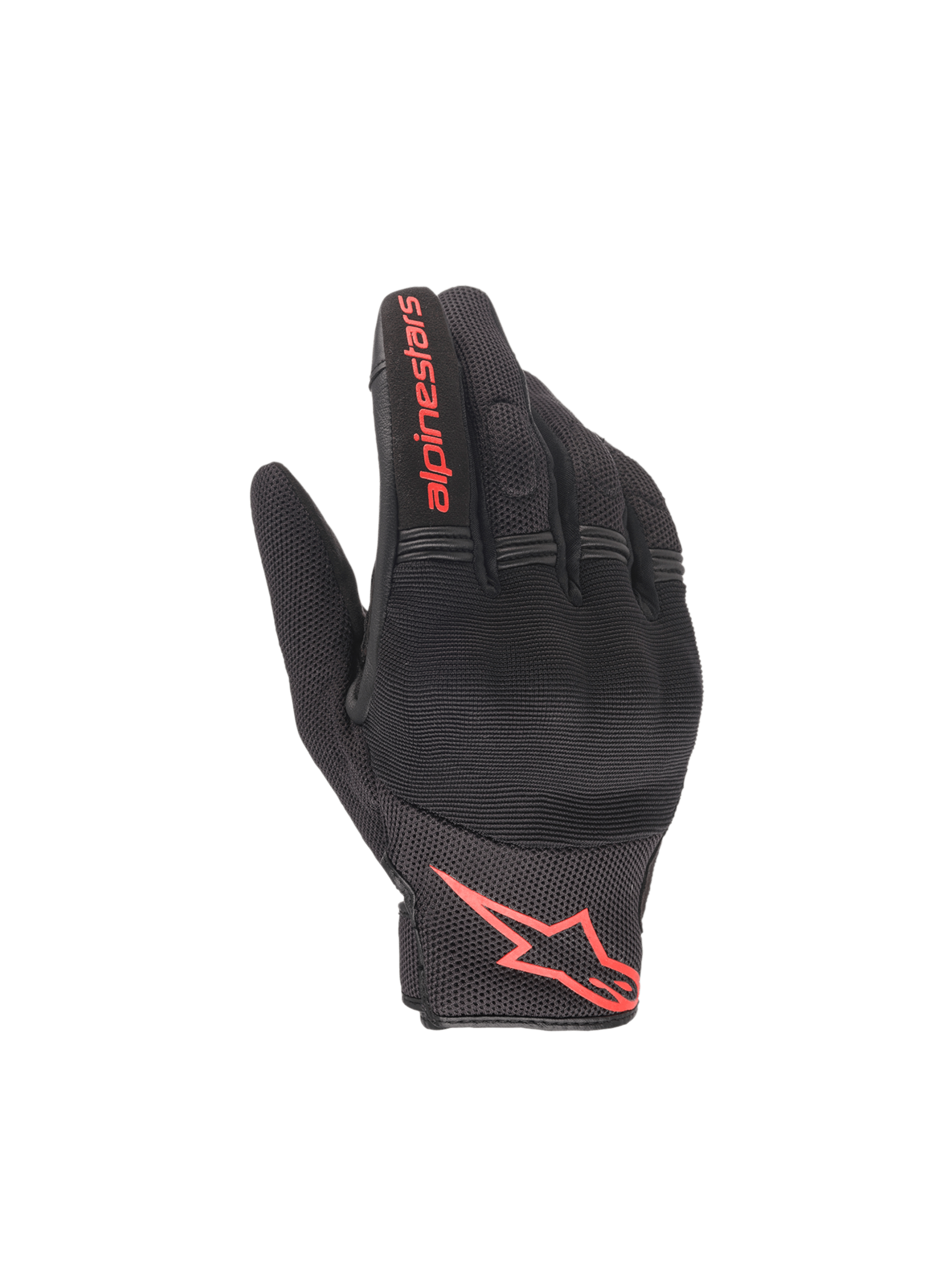 Alpinestars Copper handsker, lette urbane motorcykelhandsker i sort og rød med hård knobeskyttelse og mesh-paneler.