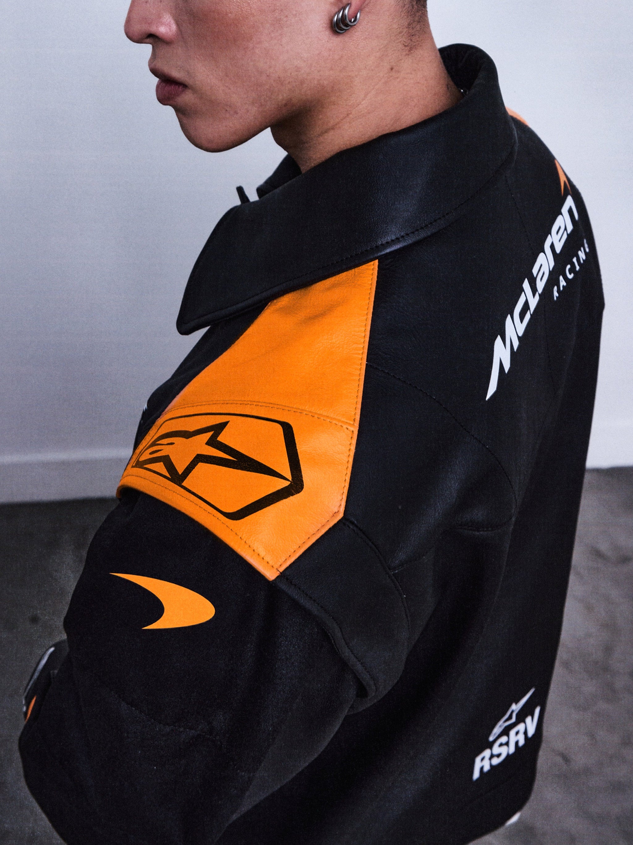 RSRV TRACK STAR LEATHER JACKET