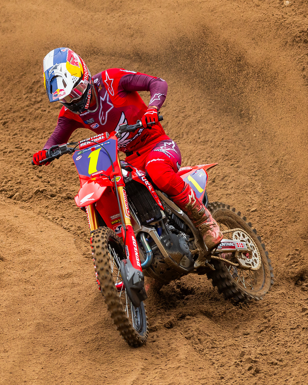 Jett Lawrence riding a corner