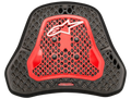 Alpinestars Nucleon KR-Cell Ci S brystbeskytter, Transparent Smoke Red og sort, med honeycomb-celle-mikrostruktur, fire sorte monteringsknapper, hvidt Alpinestars-logo, let ergonomisk beskyttelsesindsats til motorcykelløb og sportskørsel