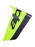 Alpinestars Supertech R10 Arius Race Spoiler, aerodynamisk spoiler til motorcykelhjelme, neongul og sort, blank finish med markant sort branding, reservedel til racerhjelme