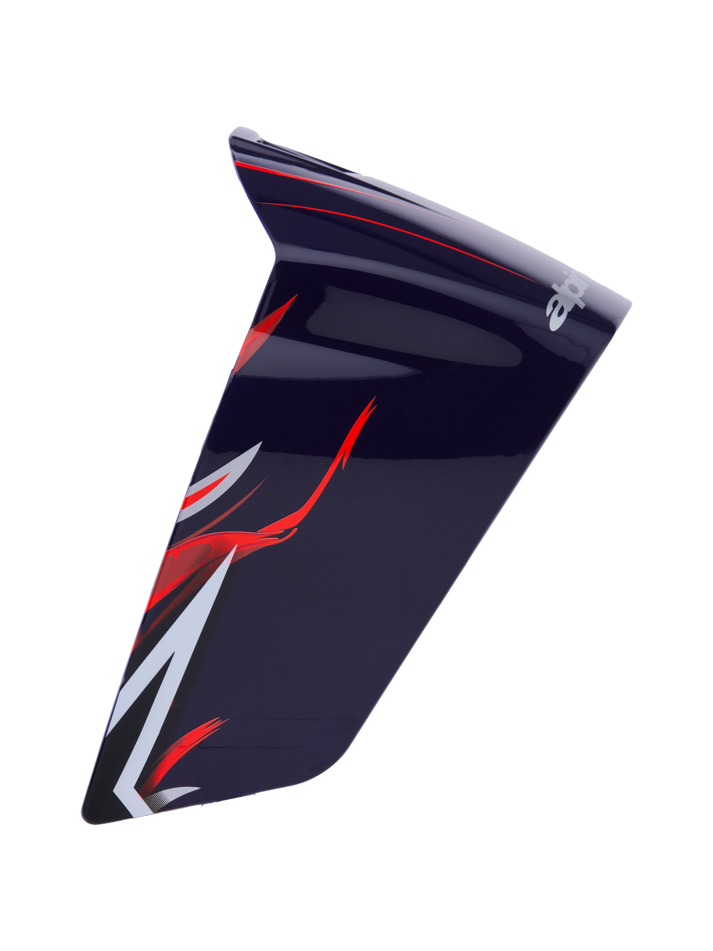 Alpinestars Supertech R10 Flyte Race Spoiler, aerodynamisk tilbehør til motorcykelhjelm, Purple Red Glossy med rød og hvid grafik, blank finish, slankt buet design