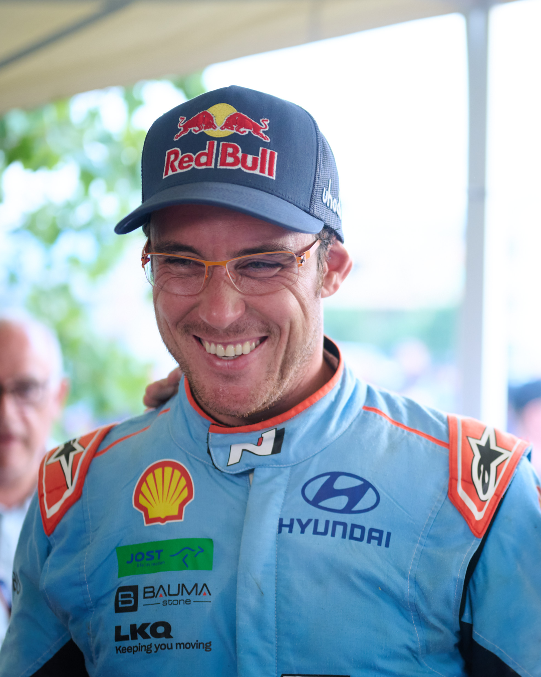 Neuville smiling after a race