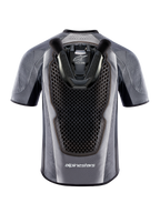 Tech-Air 5 System motorcykel-airbagvest i grå og sort med integreret honeycomb-rygbeskytter, set bagfra.