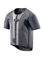 Alpinestars Tech-Air 5 beskyttelsesvest, mørkegråt mesh med korte ærmer og lynlås til beskyttelse ved kørsel på vej.
