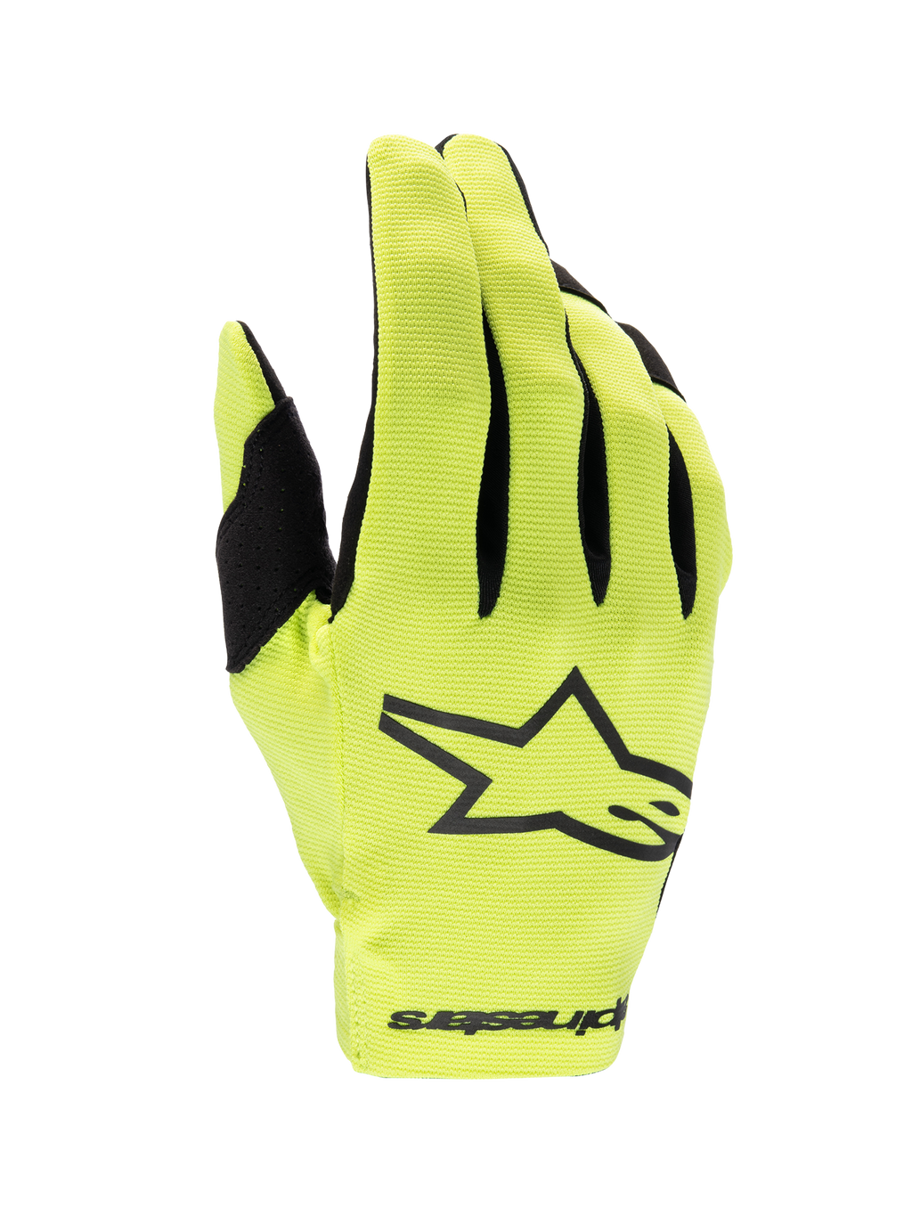 Alpinestars 2025 Radar handsker, motocrosshandsker i gul fluo og sort, letvægts enkeltlagsdesign til off-road