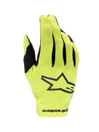 Alpinestars 2025 Radar handsker, motocrosshandsker i gul fluo og sort, letvægts enkeltlagsdesign til off-road