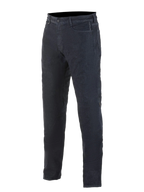 Alpinestars Copper Out V2 Riding Denim, motorcykeljeans, Rinse Plus Blue, straight-leg pasform, 13oz comfort denim, fem-lomme design, udvendig lynlås til adgang til knæbeskyttelse, urban motorcykelbeklædning