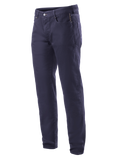 Alpinestars Copper V2 Denim Pants Short Length, motorcykeljeans, Rinse Blue, klassisk design med lige ben, knap- og lynlåslukning, forlommer med møntlomme, bæltestropper, slidstærk denimkonstruktion