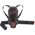 Alpinestars Nucleon KR-1 Cell rygbeskytter, rygbeskyttelse til motorcykel, gennemsigtig smoke og rød, gitterstruktureret skal i hård plast, justerbare skulderstropper og nyrebælte, åndbar mesh- og Bio-Foam-konstruktion