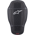 Alpinestars Nucleon KR-CELLi rygbeskyttelsesindsats, rygbeskytter til motorcykel, transparent røggrå, bikubemønster mesh-design med hvidt Alpinestars-logo, ergonomisk kontureret form, tredelt leddelt skal for maksimal luftgennemstrømning